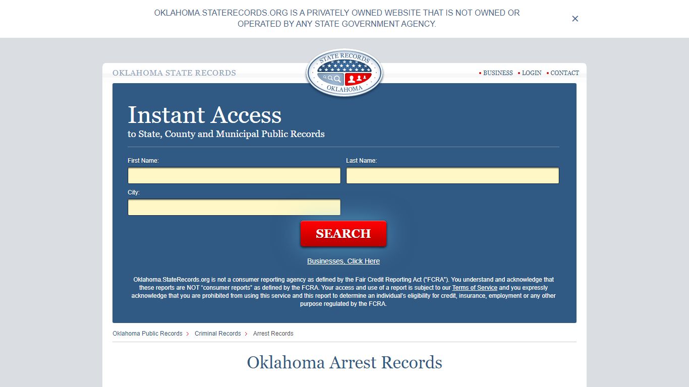 Oklahoma Arrest Records | StateRecords.org